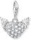 Thomas Sabo Damen-Charm Club-Anhänger Herz mit einem feinen Pavé weißen Zirkonia verziert925er Sterlingsilber 0626-051-14