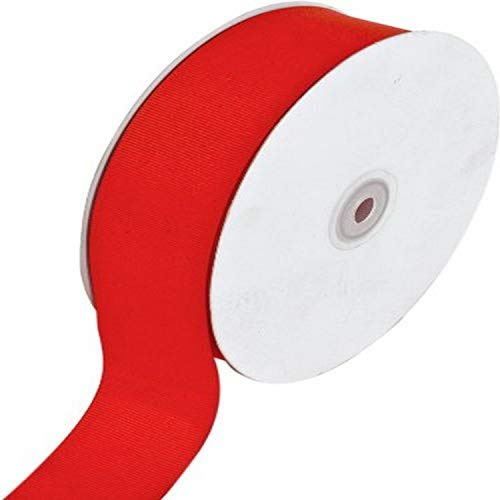 Creative Ideas Solid Grosgrain Ribbon, 1-1/2-Inch by 50-Yard, Red