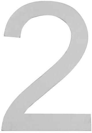 ARREGUI SEC11-T1 Numéro de maison extérieur de 8 cm hauteur | Plaque numéro de porte en acier inoxydable | Plaque boite aux lettres | Chiffre et Lettre pour maison | Numéro de rue, Porte | Chiffre 2