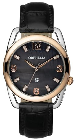 Orphelia Damen-Armbanduhr Classic Glam Analog Quarz Leder