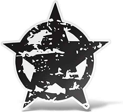 erreinge Sticker Stella Militare Army Adesivo Sagomato in PVC per Decalcomania Parete Murale Auto Moto Casco Camper Laptop - cm 10
