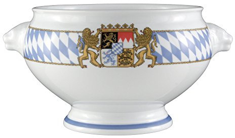 Seltmann Weiden 001.455459 Compact Bayern - Löwenkopfterrine/Terrine/Suppenterrine ohne Deckel - 3,0 l - Porzellan