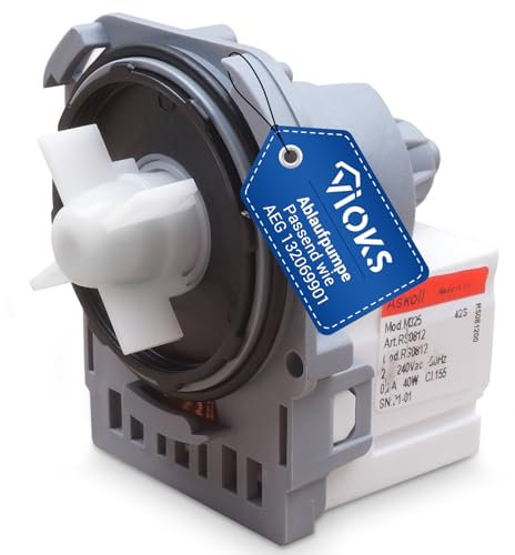 VIOKS Bomba de desagüe para motor de bomba con tecnología magnética como AEG 132069901/8 Askoll para lavadora y lavavajillas