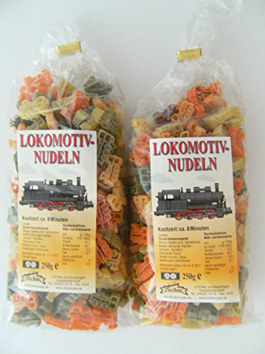 Pfalznudel Streuteile Lokomotive aus Nudelteig, 2X 250 g, Nudeln, Pasta, Dekoration, Delikatesse, Zug Lok