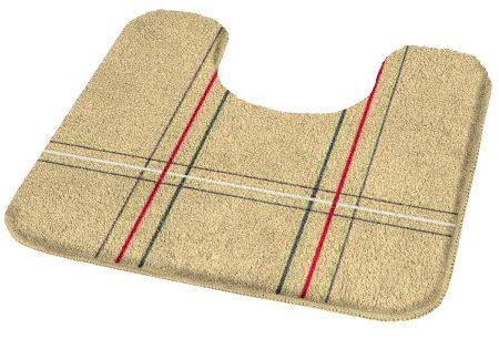 Kleine Wolke 5493217129 WC-Vorleger Today, 55 x 55 cm mit Ausschnitt, berberbeige