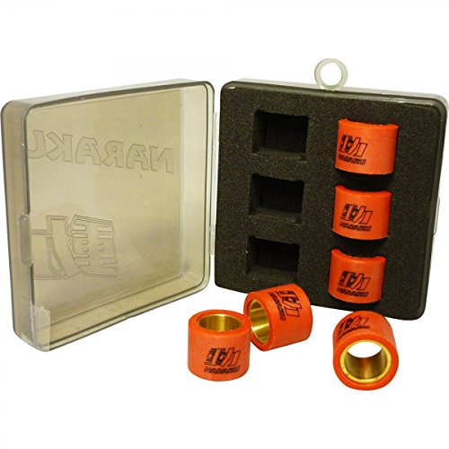 Variomatikgewichte Naraku HD Heavy Duty 15x12mm - 4,8g | Mit gerändeltem Innenring und PTFE-Anteil im Außenmantel, zur Variomatik-Abstimmung, Größe 15x12mm, 4,80 g, 6 Stück im Set