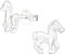 Laimons Mädchen Kinder-Ohrstecker Ohrringe Kinderschmuck Pferd Pferdchen Pony Fohlen 9mm Glanz aus Sterling Silber 925