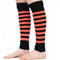 Mysocks Stulpen Damen beinwärmer Frauen Mädchen Winter 80er Stulpen Beinstulpen Beinwärmer Kniestrümpfe Leg Warmers Strümpfe in Einheitsgröße, gestreift, Orange Schwarz