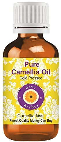 Deve Herbes Pure Camellia Oil (Camellia kissi) Non-Sticky | Non-Greasy | For Skin, Hair, Massage & DIY Use 30ml