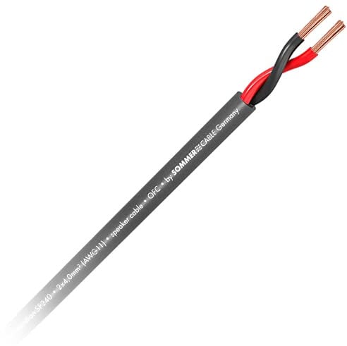 SOMMER CABLE MERIDIAN Mobile 240 [OFC] Lautsprecherkabel 2 x 4,0 mm² dunkelgrau Meterware | 440-0056
