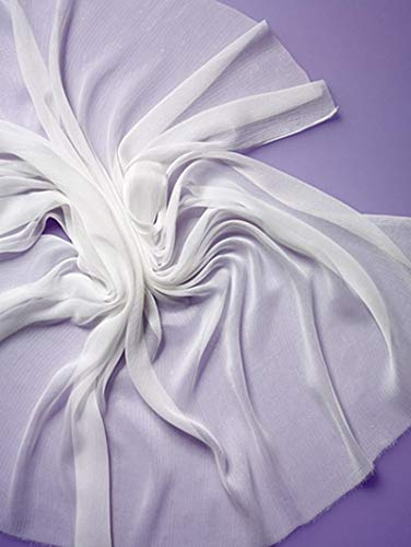 IDEEN.COM Seidentuch Crêpe de Chine 10 naturweiß ungefärbt 100% Seide ca. 90x90cm