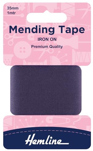 Iron-On Mending/Repair Tape 100cmx38mm: Navy