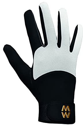 Mens & Ladies 1 Pair MacWet Long Mesh Sports Gloves In 6 Colours - 9 Unisex - Black/White