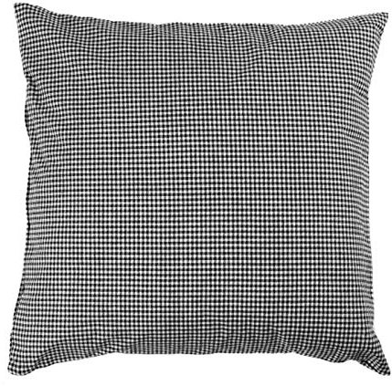 Hans-Textil-Shop Kissenbezug 40x40 cm Karo 2x2 mm Schwarz Baumwolle - Kariert, Kissenhülle, Deko, Sofa, Qualität Made in EU