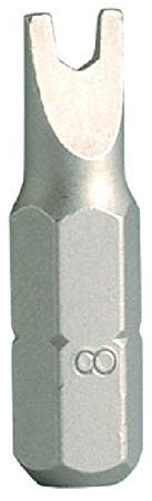 PROJAHN 1/4 Bit für Spanner-Schrauben Gr. 14 (Länge 25mm, Schrauberbit aus S2-Spezialstahl, Zweiloch Bit)