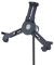 K&M 19790 Tablet-PC-Stativhalter Schwarz, Kunststoff - Drehbare Tablet-Halterung für Mikrofon-Stative mit 3/8“ Gewinde