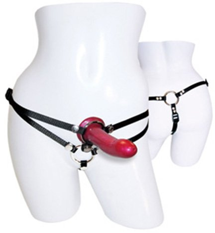 SportSheets Menage A Trois Double Presentation Harness with Dild