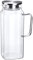 Westmark Wasser Karaffe, Fassungsvermögen: 1,8 l, Zwei Ausgießvarianten, Rostfreier Edelstahl/Glas/Silikon, Puro, Transparent/Silber, 62912260