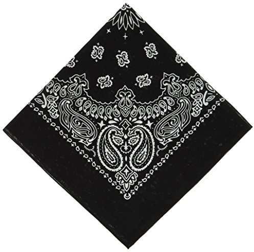 MasterDis Unisex Halstuch Bandana für Damen und Herren Stirnband, Kopfband, Black, one Size