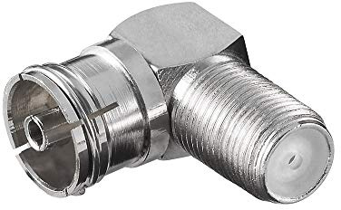 Adapter:F-Kupplung>Koaxial Kupplung, 90° Winkel