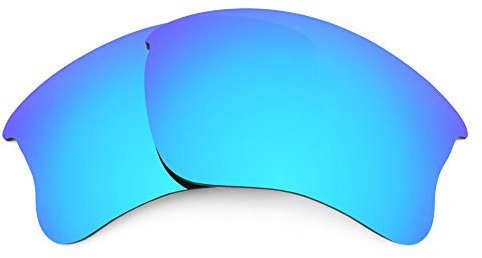 Revant Verres de Rechange Compatibles avec Oakley Flak Jacket XLJ, Polarisés, Bleu Glacier MirrorShield