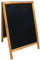 SECURIT - Tableau sur Pied en Bois de Pin Woody - Ardoise Pour Marqueur à Craie Liquide - Pour Restaurant, Bar, Café Boutique - 55 x 85 cm - Couleur Teck