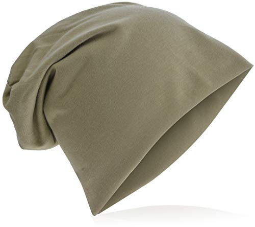 Miobo Slouch Beanie Mütze, Long, Unifarbe, Herren Damen, Sand