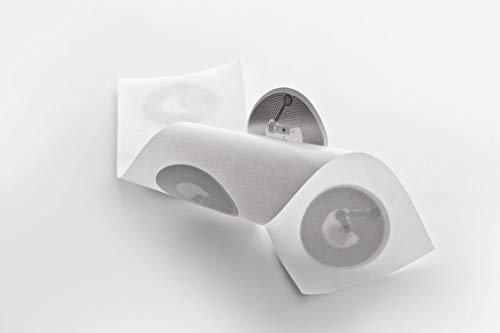 NFC Tag Sticker 22 mm, 180 Byte, kompatibel mit allen nfc-fähigen Smartphones, 5 Stück in weiß, optimal für Geräte-/ Profilsteuerung (Wlan, Bluetooth, SMS, Telefonanruf per NFC), NXP NFC Chip