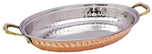 Traditional Indian Hammered Oval Dish Bowl Platter Serveware Hotelware Utensil