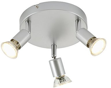 Briloner Leuchten, LED Deckenstrahler, Deckenleuchte, Deckenlampe, Spots, Deckenspot, LED Strahler, Deckenbeleuchtung, Deckenlampe Wohnzimmer-Kinderzimmer-Schlafzimmer, Rondell, schwenkbar