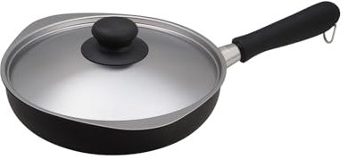 Yanagi Sori Sori Iron Frying Pan with Non-Stick Magma Plate, Induction Compatible, 8.7 inches (22 cm), Lid Included, Good Oil Friendly, Quick Heat Conduction, Easy to Pour