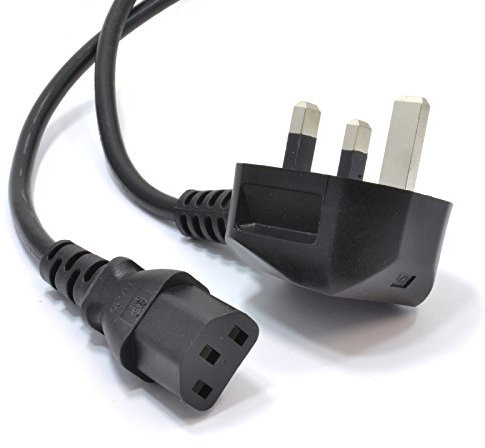 kenable Power Cord UK Plug to IEC Cable (PC Mains Lead) C13 1.5m