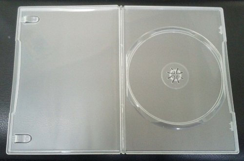 50 Custodie per DVD Trasparenti con Costola da 7mm per un Singolo DVD