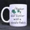 Awesome White Coffee or Tea Mug with Crochet knit needle hook yarn style -11 ounces