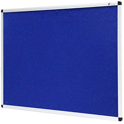 Viz-Pro Blue Felt Board Pin Noticeboard 1200X900mm