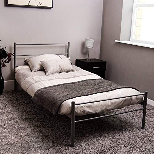 Vida Designs Dorset Bed Single 3 ft, Silver