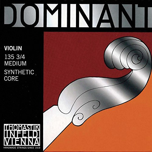 Thomastik Dominant 3/4 Violinensaiten-Set, mittlere Stärke, Aluminium/Stahl, Kugelkopf E