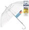 GOODS+GADGETS Durchsichtiger Regenschirm transparent, weißer Design Stockschirm Ø 100 cm; Fashion-Highlight