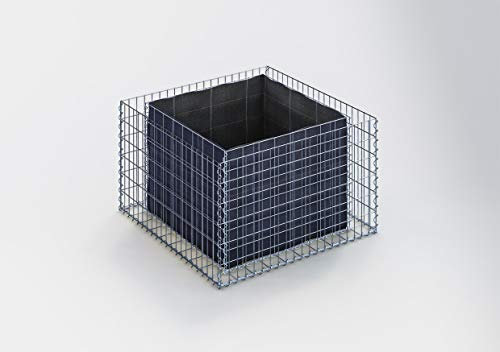GABIONA Drahtwaren-Bande surélevée Gabion : l 100 x 60 x 100 cm, Largeur de Maille 5 Mur, 10 x 15 cm