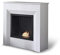 STONES HOME FURNITURE, Caminetto a Bioetanolo da Parete, Senza Fumo, Bruciatore in Acciaio da 1,5 l, Durata Fiamma 3 ore, Modello Family, Colore Bianco e Nero, 96 x 35 x h 96 cm