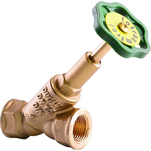 Fittingstore - Schrägsitz-Muffen-Absperrventile (Freistromventile), DVGW geprüft PN 10, Kugelhahn Wasser (Rp 3/4)