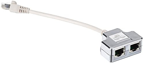 Digitus DN-93904 Adattatore cavo patch CAT 5e, 2x CAT 5e, PC-PC schermato, 2x RJ45 femmina a 1x RJ45 maschio, Grigio/argento, 2 - fach