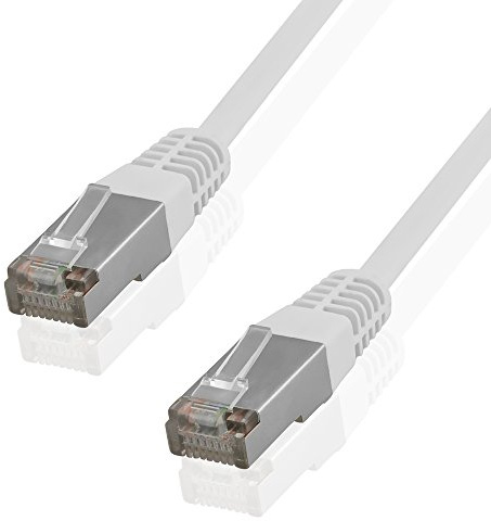 BestPlug 5 Meter DSL Internet Netzwerk Kabel, RJ45-Stecker auf RJ45-Stecker, CAT.6, UTP, Weiss