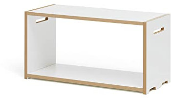 Tojo Hochstapler | modulares Regalsystem Verschiedene Module für Wandregal/Bücherregal/CD Regal | MDF Regal (weiß, Grundmodul)