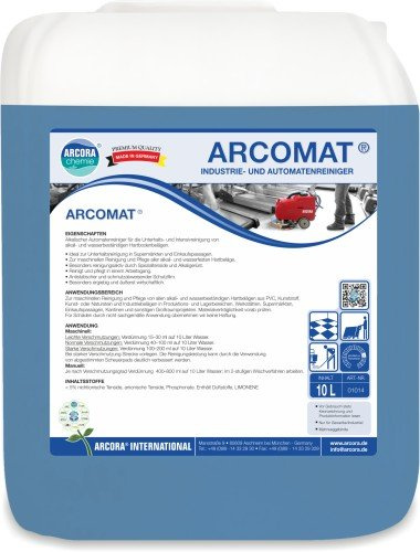Arcora 01014 Arcomat Industrie und Automatenreiniger, 10 L