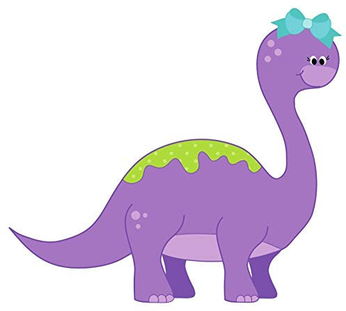Samunshi® Apatosaurus Dino Wandtattoo Wandaufkleber Kinderzimmer - 65x57cm mehrfarbig