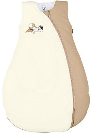 Sterntaler Schlafsack für Kleinkinder, Ganzjährig, Wärmeregulierung, Reißverschluss, Größe: 70, Hanno, Beige/Braun