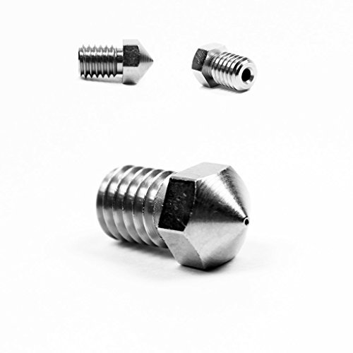 Micro Swiss Plated Wear Resistant Nozzle RepRap - M6 Thread 3mm Filament Ultimaker 2+, E3D, Olsson Block 0.4mm