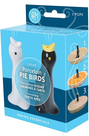 R&M International Schwarz und Weiß Pie Bird Vents, 2 Stück