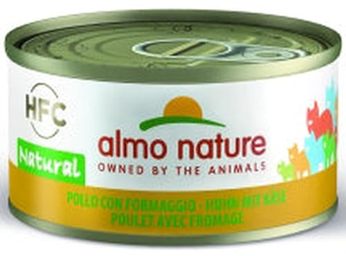 Almo Nature Huhn & Käse 70g Katzenfutter, 24er Pack